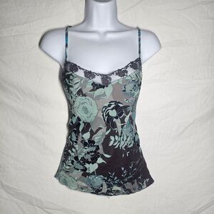 Vintage y2k whimsigoth fairy silk beaded cami
